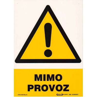 Mimo provoz 210x297mm - plastová tabulka