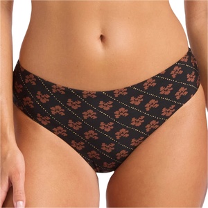 Seafolly Дамско бикини долнище Seafolly Women's Batik Bloom Retro Pant Bikini bottom - Black - размер 34 (EU) (150-6758-0111)