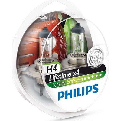 Philips LongLife EcoVision H4 P43t-38 12V 60/55W 2 ks 12342LLECOS2