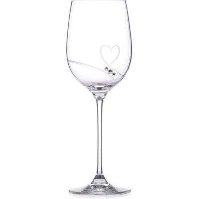 Diamante poháre na biele víno Romance s kamienkami Swarovski 330 ml