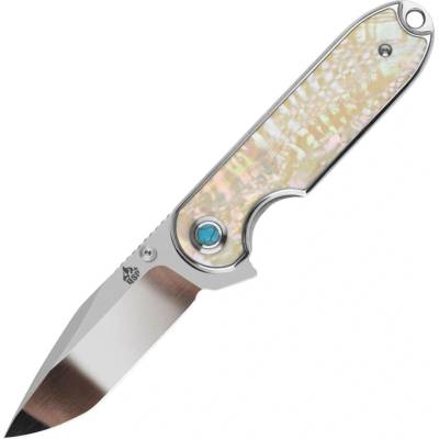 QSP Knife Nebula 14C28N, mirror polish, Mother of Pearl, Linerlock QS168-A
