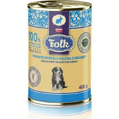 Folk Jemné jídlo pro štěně s králíkem mono 400 g