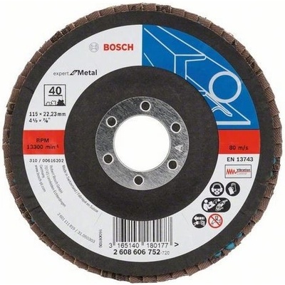 BOSCH Lamelový brusný kotouč x551, expert for metal d = 115 mm; g = 40, lomený