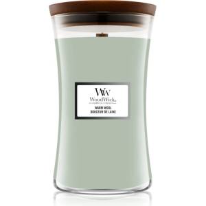 WoodWick Warm Wool ароматна свещ с дървен фитил 610 гр