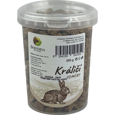 Bohemia Pet Food BOHEMIA Králičí odměny 250 g