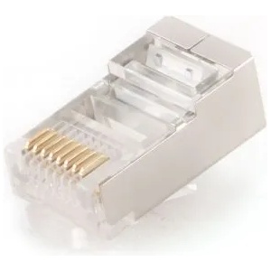 Gembird RJ45/PLUG5SP/100 Екраниран модулен щепсел 8P8C 30u със златно покритие 100 бр. в торба (PLUG5SP/100)