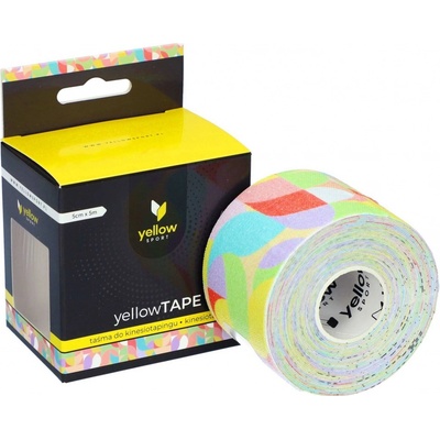 YELLOWSPORT Kinezio tape pastelová abstraktní 5 cm x 5 m