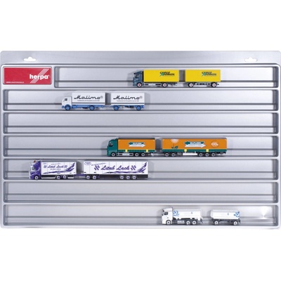 H0 plastová vitrína 70 cm x 45 cm x 3,5 cm, stříbrná Herpa 029728 – Zboží Mobilmania