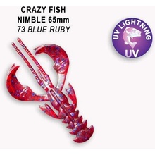 Crazy Fish Nimble 6,5 cm 73 blue rubby 7 ks