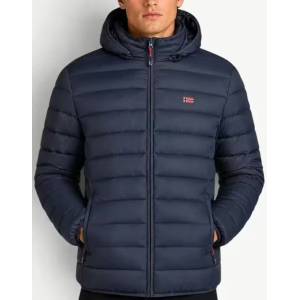 Geographical norway Amigo Puffer Hoodie Jacket Navy - magazinko