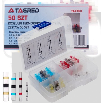 Tagred Комплект термоусаждаеми ръкави с калай, 50 броя ta4163 (ta4163)