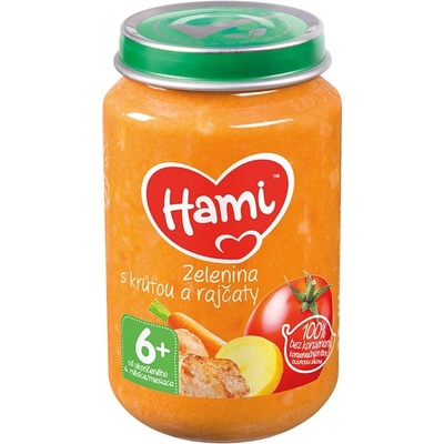Hami Zelenina s krůtou a rajčaty 6+ 200 g