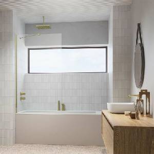 Radaway Параван за вана Radaway Modo New PNJ II, матово златисто-прозрачен, 60x150 см, стъкло 8 мм (10006060-99-01)