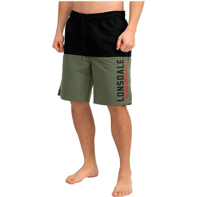 Lonsdale Бански гащета Lonsdale Hayling swimming shorts - Green (Olive / Black / Red)