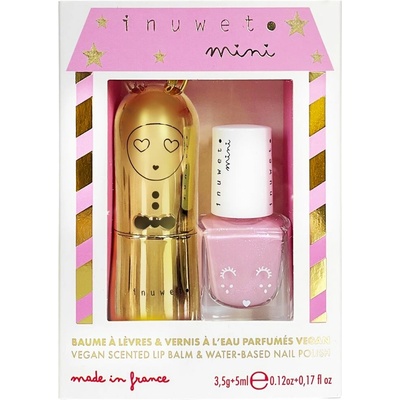 Dárková sada Inuwet DUO SET LIP BALM & NAIL POLISH - Cheesecake lip balm & Watermelon nailpolish