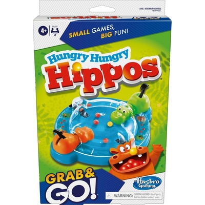 Hasbro Настолна игра за двама Hungry Hungry Hippos: Grab & Go! - Детска (F8255)