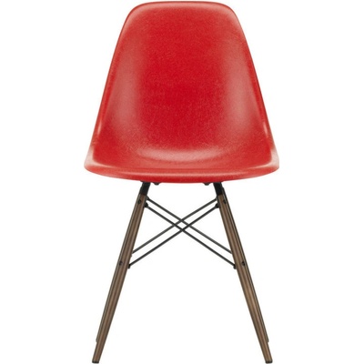 Vitra Eames Fiberglass DSW red / dark maple