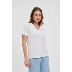Moodo Бяла дамска тениска Moodo Moodo | Byal | ЖЕНИ | XL - zoot - 30,39 лв