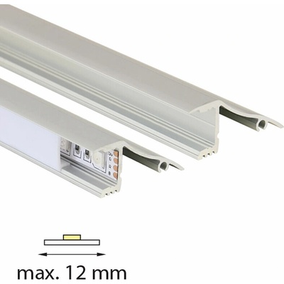 ML-761.062.02.1 Nástěnný hliníkový profil NT, 18x41 mm, včetně mléčného difuzoru, 1 m