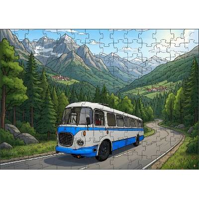 Moon River ŠKODA RTO 706 s autobusem 500 dílků
