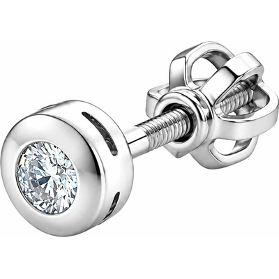 Zlaton Náušnice bílé zlato pecka se zirkonem 0.45cm 0.60g N26032602446