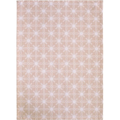 SCAN QUILT Dekoro 3006 Kontúry kvietkov 50x70 cm béžová