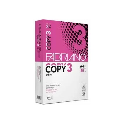 Fabriano Копирна хартия Fabriano Copy 3, A4, 80 g/m2, 297 x 210 мм, Гладка, 500 листа, 1505100125