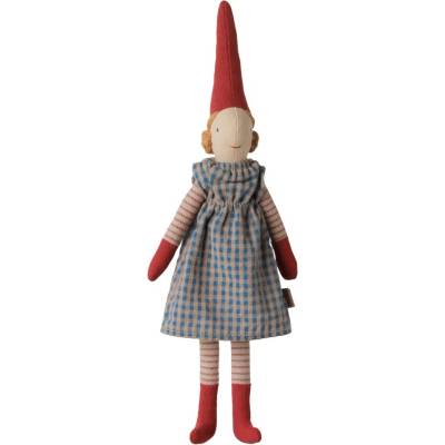 Vánoční skřítek Pixy Girl Blue Dress 26 cm Maileg