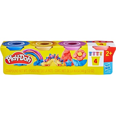Hasbro Play-Doh plastelína metalické, 4 kusy, lesklé farby, G1737