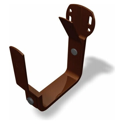 Prefa P.10 Rímsový hák hranatého žľabu hliník 01 333 mm šírka žľabu 120 mm hnedá