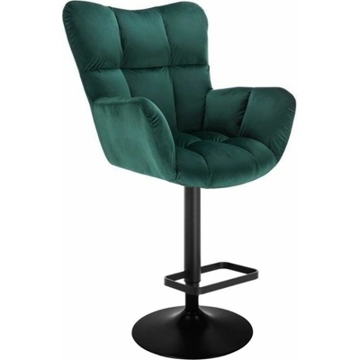 LuxuryForm Design Aurora Velur na čiernom tanieri zelené