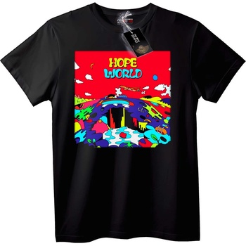 NOONEBRAND Тениска Hope World Цветна - L, Black