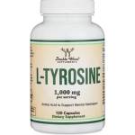 Double Wood Supplements L-Тирозин - щитовидна жлеза и мозъчна функция, 500 mg, 120 капсули за 2 месеца прием (23011 DW)