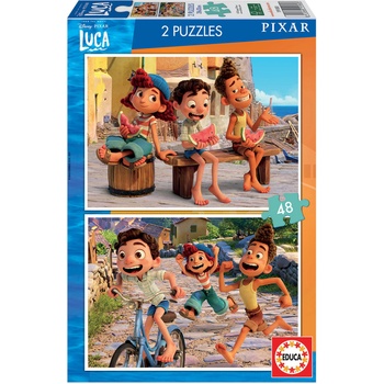 Educa Детски пъзел Educa - Лятното приключение на Лука, 2 х 48 части (EDU19180)