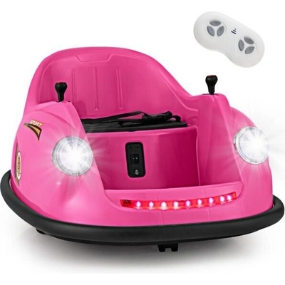 Costway Детска кола - Въртяща се 12v, Розова