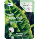 3W Clinic Fresh Green Tea Mask Sheet - Хидратираща Маска за Лице 23мл/1бр