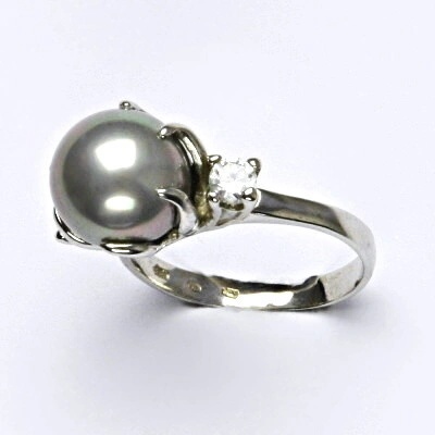 Čištín Stříbrný stříbrná perla se skutečným perleť leskem T 1190