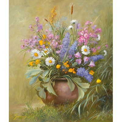 Luční květy reprodukce obrazu 1 deska 50x60