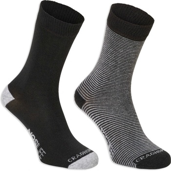 Craghoppers Mens NosiLife Twin Sock Pack Charcoal/Grey ponožky