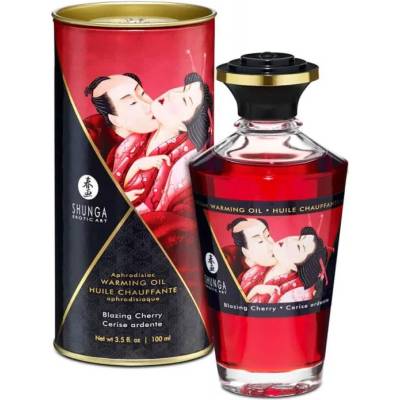 Масажно масло със затоплящ ефект, череша - Aphrodisiac Oils 100ml (SHUNGA0151)