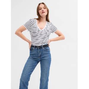 GAP Тениска на райета GAP GAP | Byal | ЖЕНИ | XXS - zoot - 40,97 лв