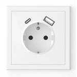 Commel КОНТАКТ ШУКО 16a + usb ТИП a+c 15w БЯЛ (3856024407786)