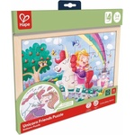 Hape Дървен пъзел Hape International - Еднорог и приятели (H1642) - baby