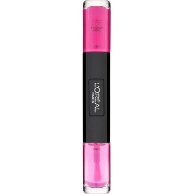 L'Oréal LOreal Paris Infallible Лак за нокти 2-в-1 036 Fucshia Riots 2 x 5 ml