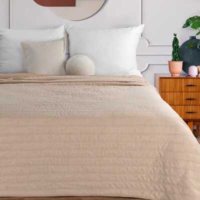 EUROFIRANY PŘEHOZ NA POSTEL SELEN 170X210 CM SVĚTLE ORANŽOVÝ