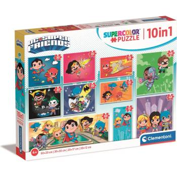 Image 1 of Clementoni - Puzzle 10v1 DC comics - 1 - 39 piese