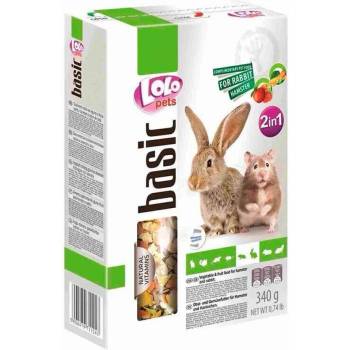 Lolo Pets Храна 2 в 1 за хамстери и зайци с плодове и зеленчуци 340 гр (lo - 71124)