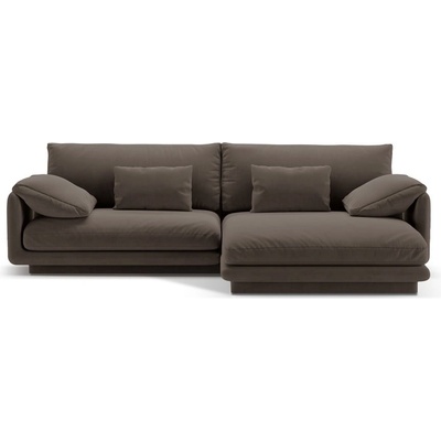 Micadoni Кафяв кадифен ъглов диван (десен ъгъл) Torino - Micadoni (MIC_RC_184_F1_TORINO5)