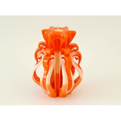 Řezaná svíčka 10 cm - Oranžová