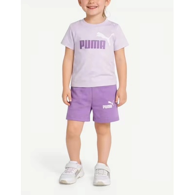 PUMA Minicats Tee And Shorts Set Purple